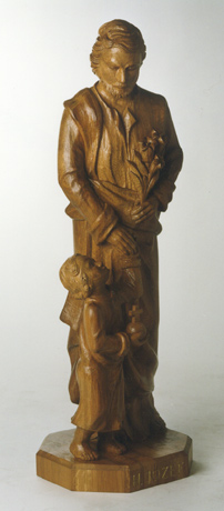 St. Jozef met kindje Jezus zijkant